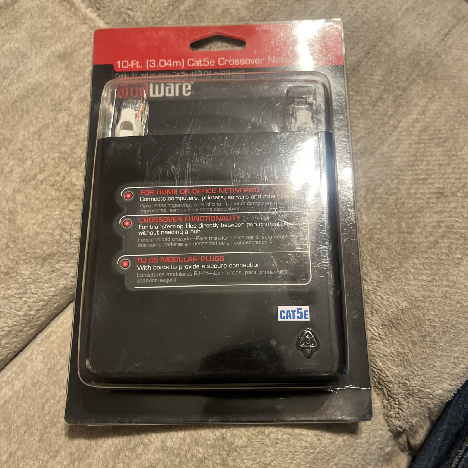 Gigaware 10-Ft Cat5e Crossover Network Cable Model: 278-2011 BRAND NEW
