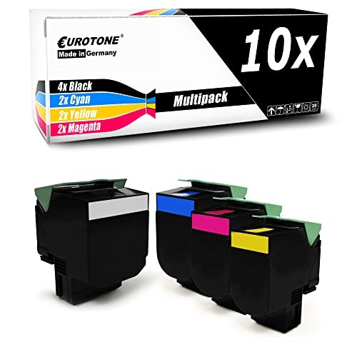Eurotone 10x Toner Cartridge Compatible Multicolour (No Lexmark Original)