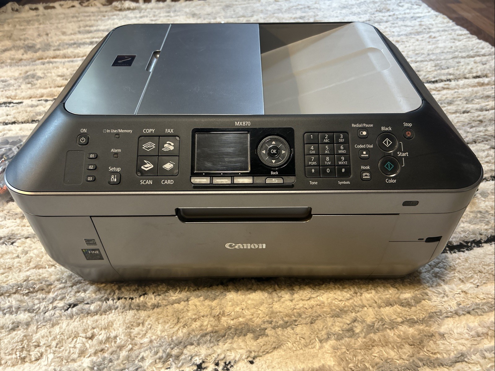 Canon PIXMA MX870 Wireless All-in-One Printer, Tested W/ Lots of Ink See desc