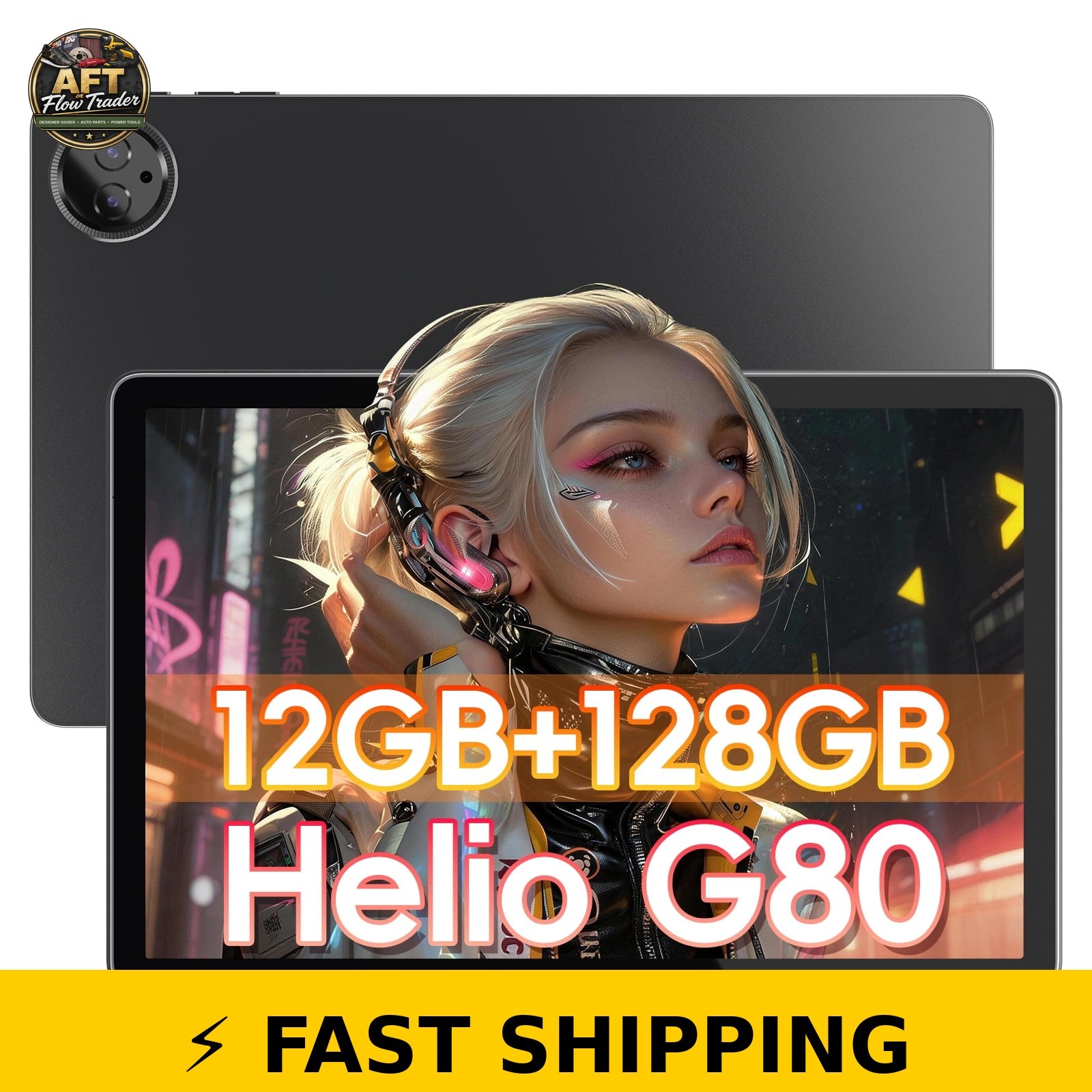DigiLand 10.1" Octa-Core Android Tablet, 12GB RAM, 128GB ROM, Dual Camera