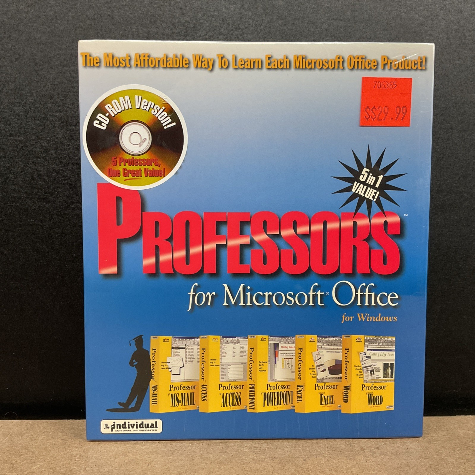 Professors For Microsoft Office 5 In 1 CD-ROM Vintage Computing Factory Sealed