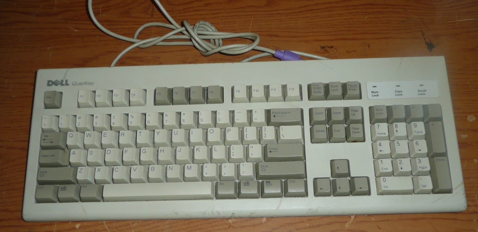 Vintage Dell QuietKey SK8000 Keyboard 35KKW - PS/2