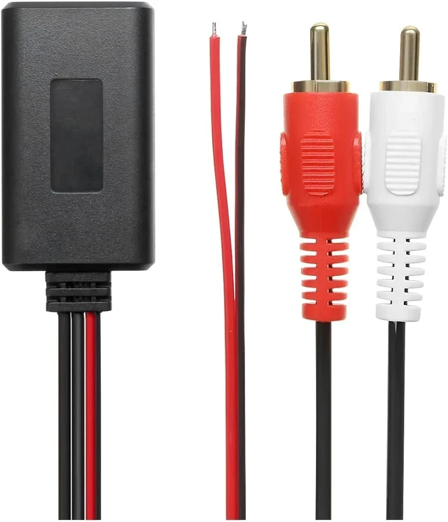 Car Audio Stereo Bluetooth 5.0 AUX Receiver Module 2 RCA Interface Cable Adapter