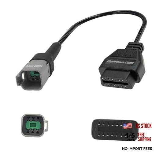 6 Pin OBD1 to 16 Pin CAN OBD2 Adapter Cable Fit for BRP Moto ATV UTV