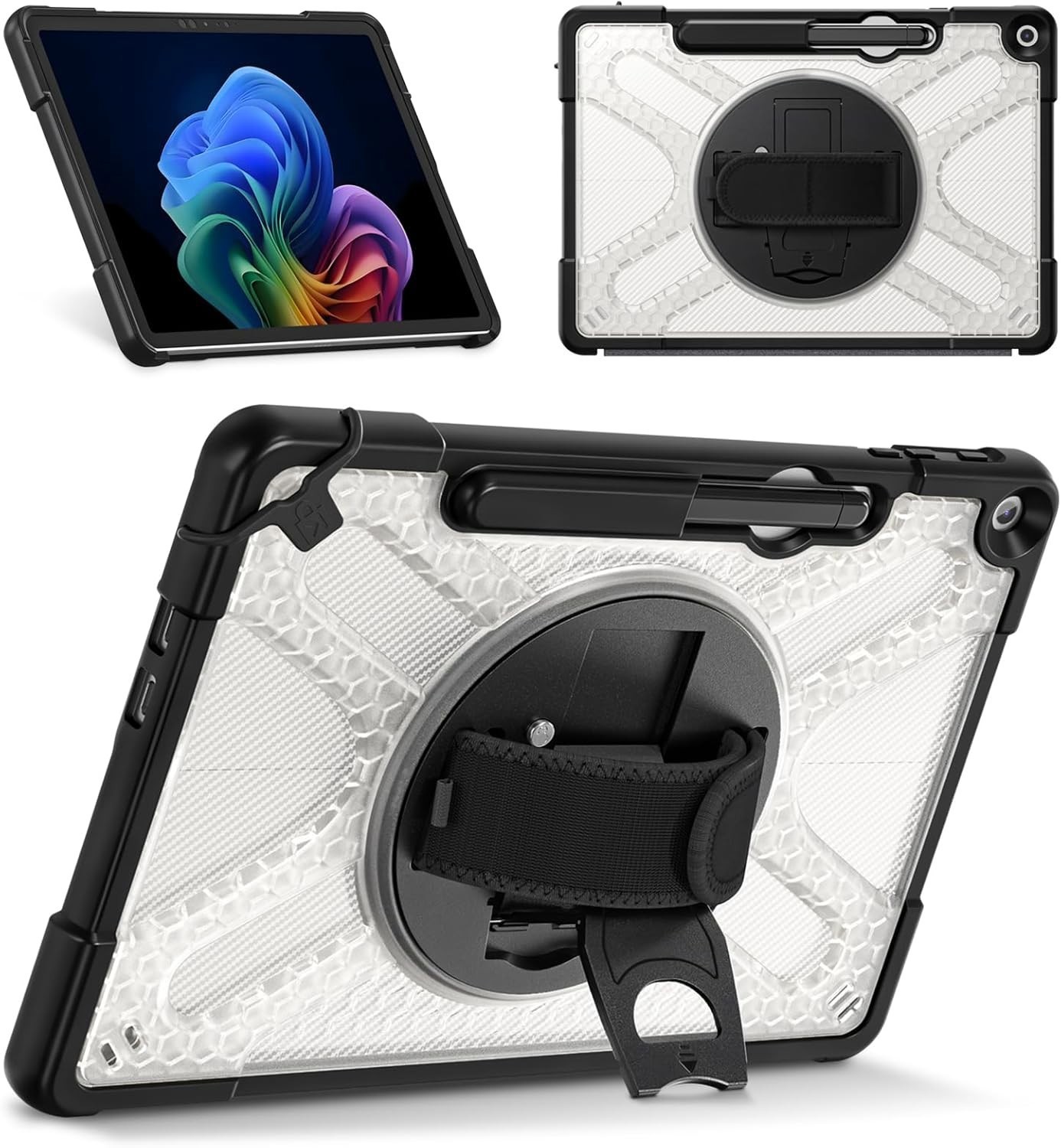 Rugged Case for Microsoft Surface Pro 12 Inch (2025) Rotating Kickstand Cover