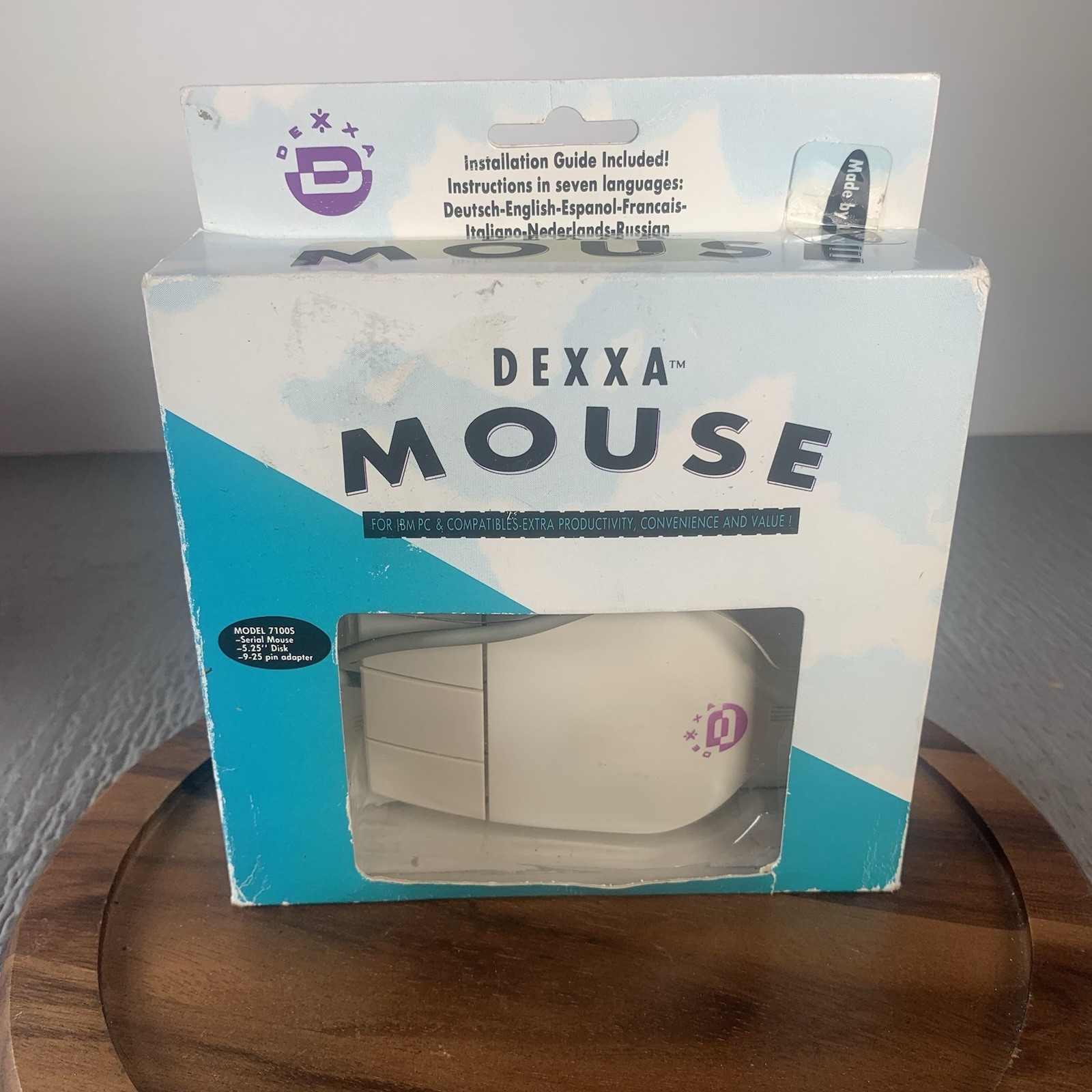 Vintage NOS Dexxa By Logitech Mouse Model 7100s (1991) Brand New & Sealed