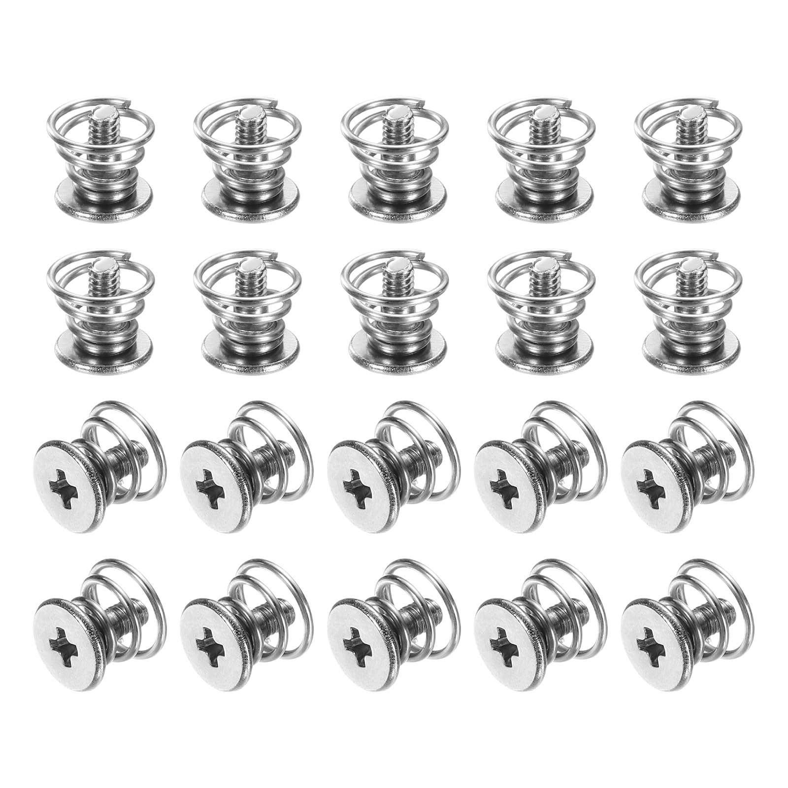 MECCANIXITY M2x6.35mm Spring Screws, 20 Pcs GPU Graphics M2 x 6.35mm, Silver