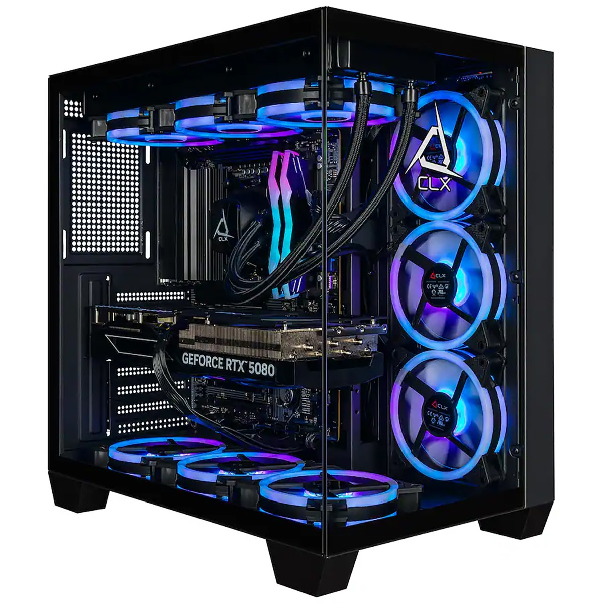 CLX SET Liquid Cooled Gaming Desktop Computer, AMD Ryzen 7 9800X3D 4.7GHz, 32GB