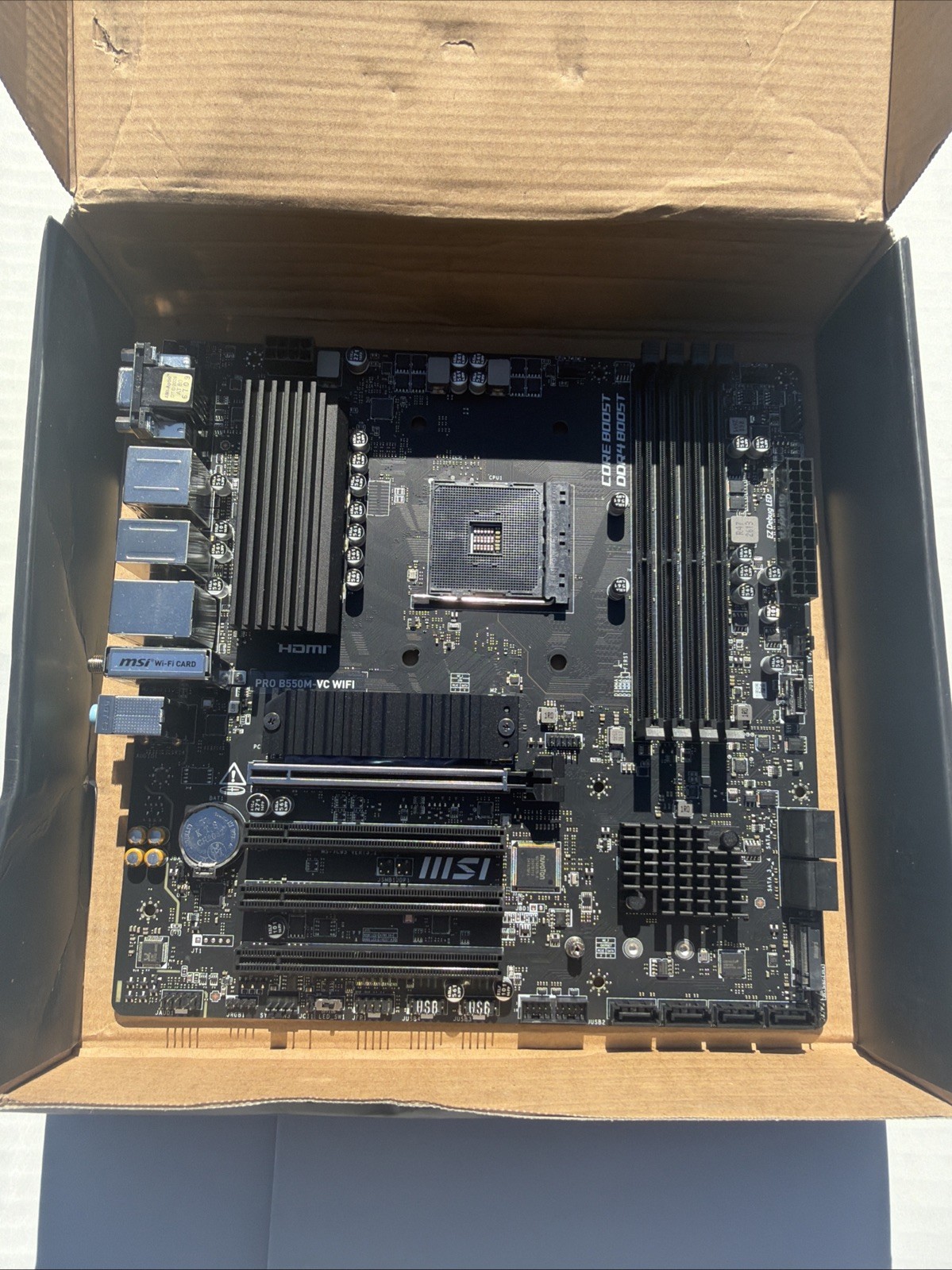 ReadDescription MSI PRO B550M-VC WIFI MicroATX Motherboard AM4 AMD DDR4 HDMI VGA