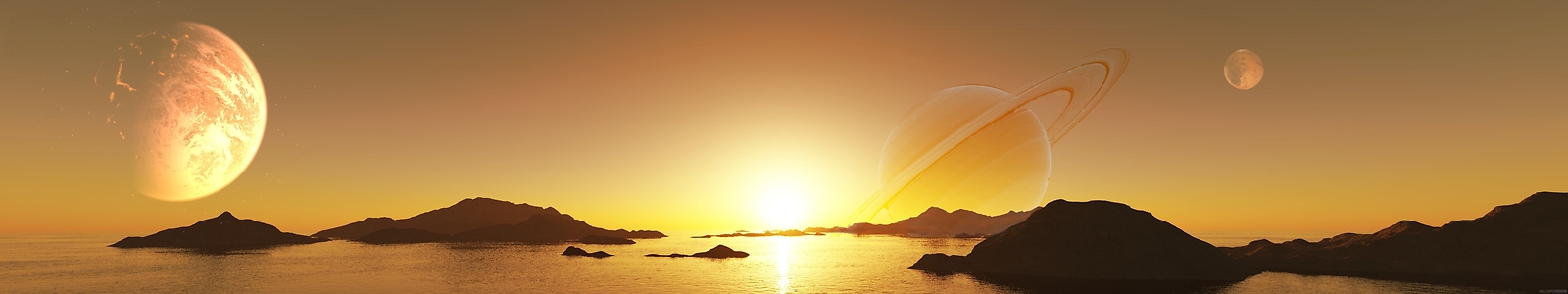 Landscape space art planet sky cgi Custom Gaming Mat Desk
