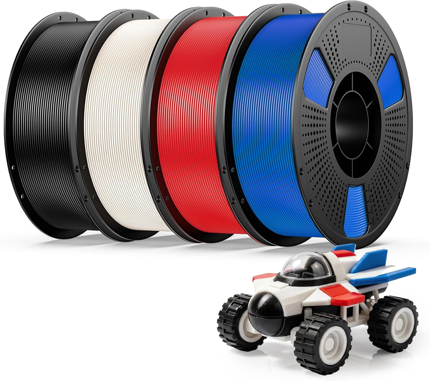 Hyper PLA+ 3D Printer Filament Bundle, High Toughness Filament 4Kg