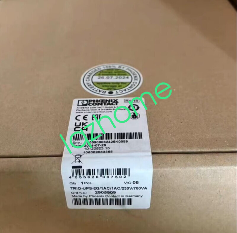 PHOENIX Contact Power Supply 2905909 TRIO-UPS-2G/1AC/1AC/230V/750VA FedEx or DHL