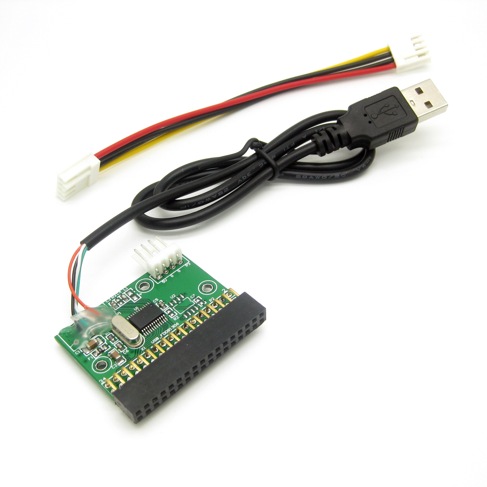 USB to 3.5" 34-Pin Floppy Disk Drive Adapter - 1.44MB FDD Connector PCB Board