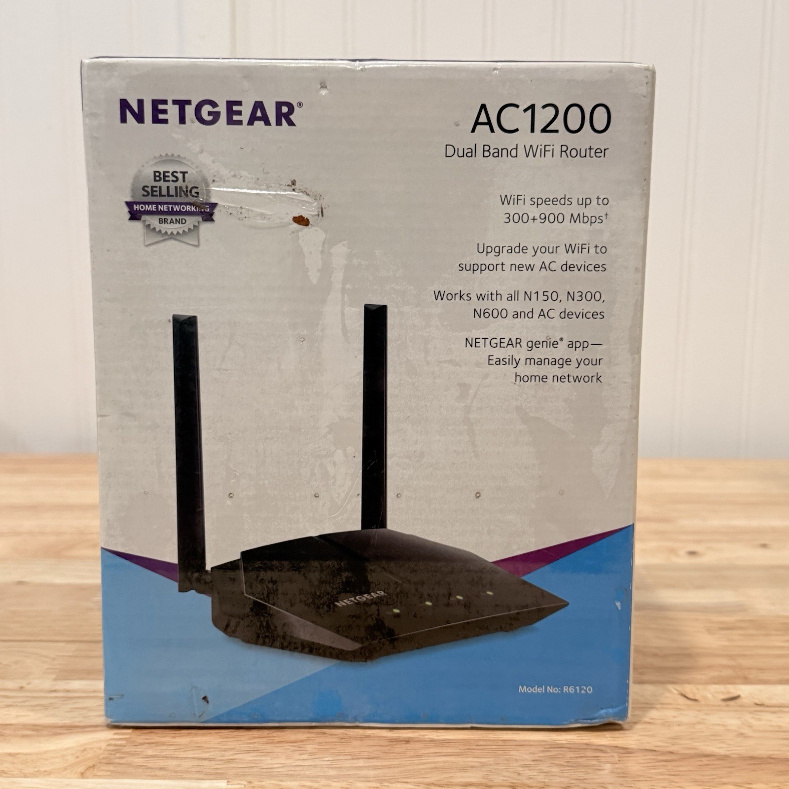 Netgear Dual Band WiFi Router AC1200 R6120 Brand New Factory Sealed