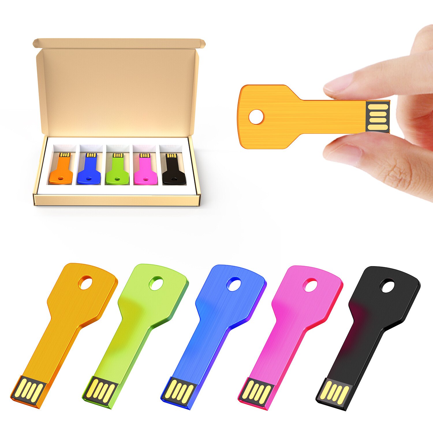 5/10PCS USB 2.0 Flash Drive Key Shaped Thumb Memory Stick 2G,4G,8G,16G,32G Lot