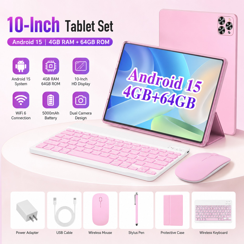 Educational Learning Tablet for Boys Girls Dual Camera WiFi Bluetooth Android 9