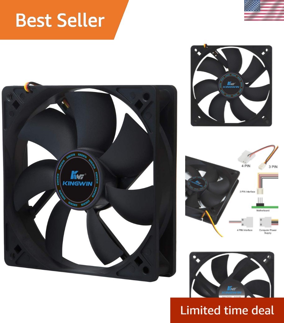120mm Silent PC Cooling Fan – Whisper-Quiet Operation & High Airflow Design