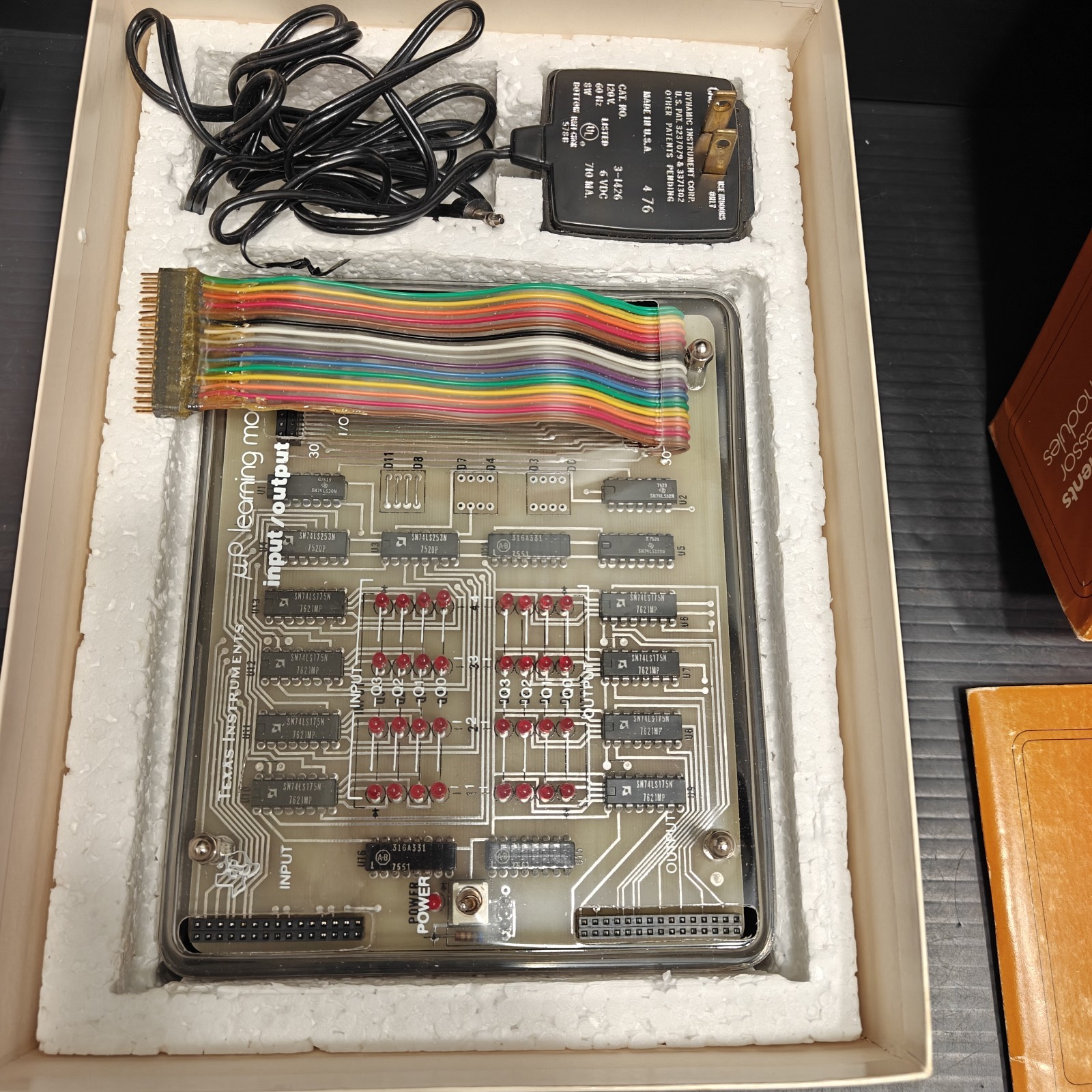 Vintage Texas Instruments LCM-1004 Microprocessor Learning Module I/O w/ Manual
