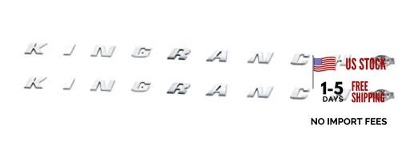 2pack King Ranch Emblems Side Fender Letter Kingranch Sticker Badge 3D Chrome
