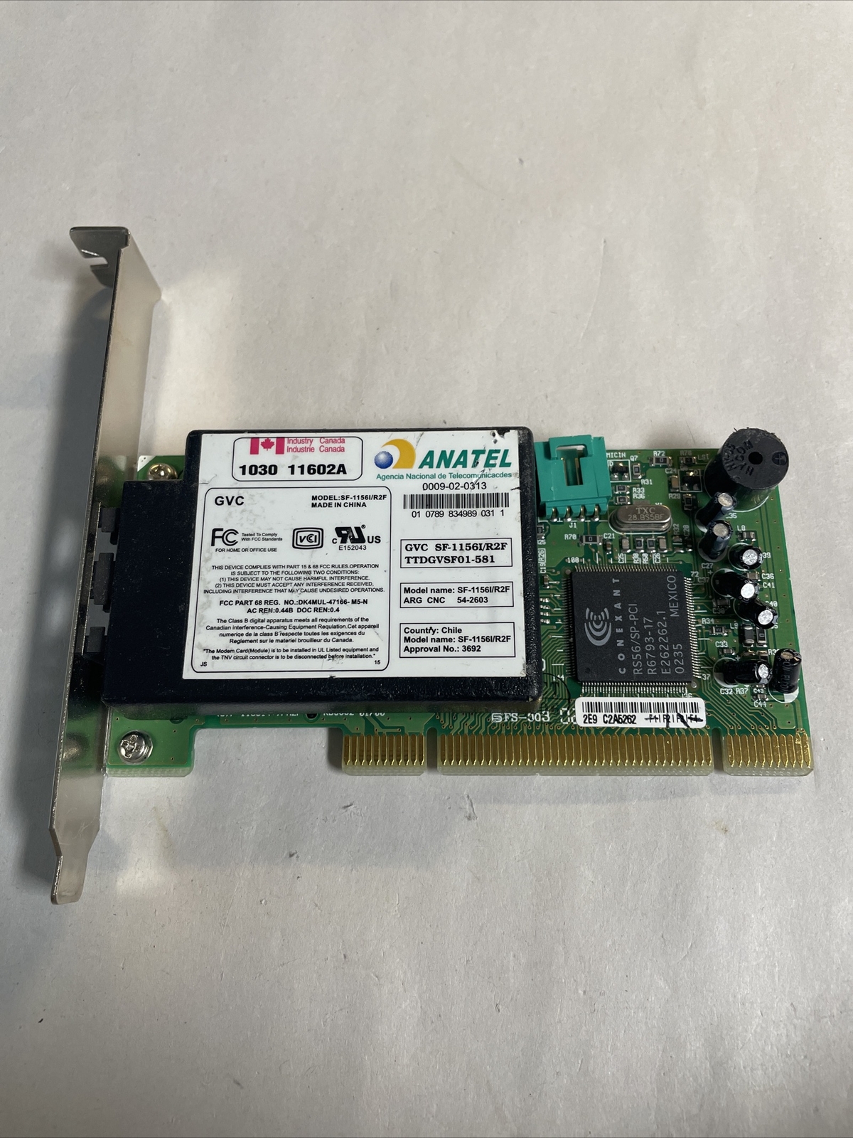 Anatel SF-1156I/R2F Modem Network Card Dell 8F217 @Mb66 