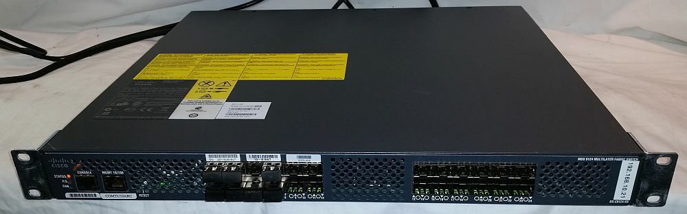 Cisco DS-C9124-K9 MDS 9124 24-Port Multilayer Fabric Switch w/ 2x PSU's Used