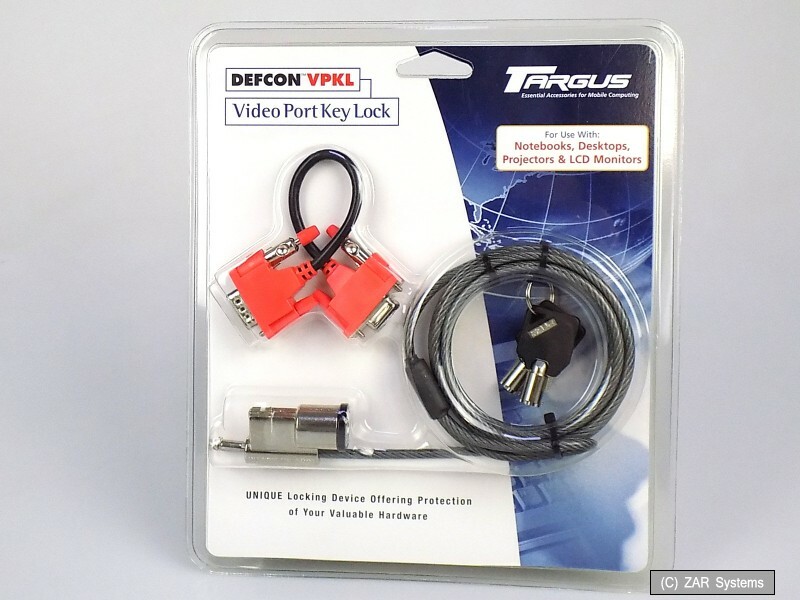 Targus PA496E Defcon VPKL VGA Port Key Lock Graphics Card Anti Theft