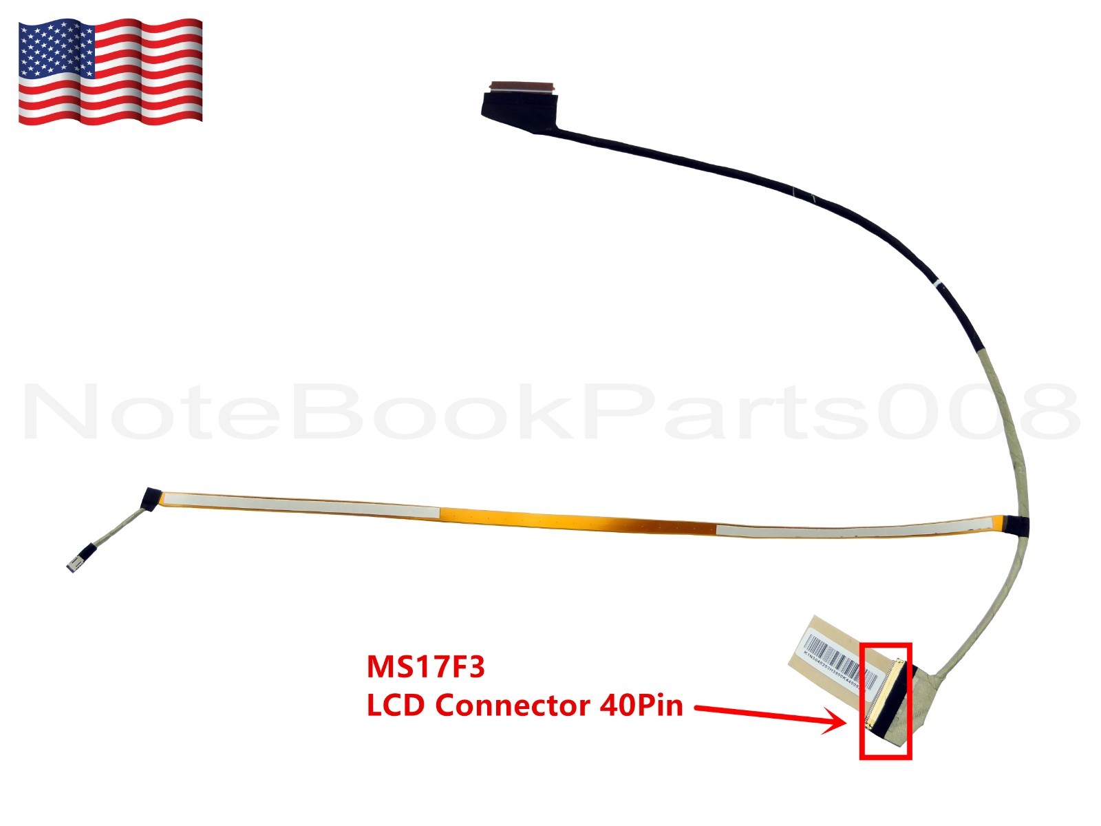 Original For MSI GF75 Thin 10SXCR MS17F3 Overdrive LCD Video Screen Cable  40PIN