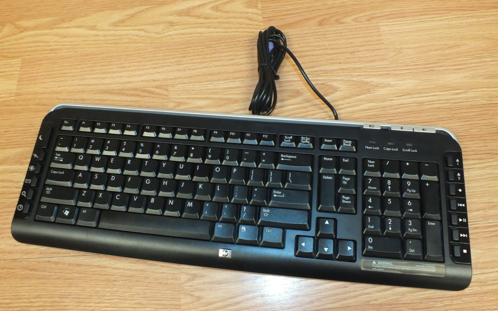 Genuine HP (KB-0630) Black PS/2 Wired Multimedia Computer Keyboard Only 