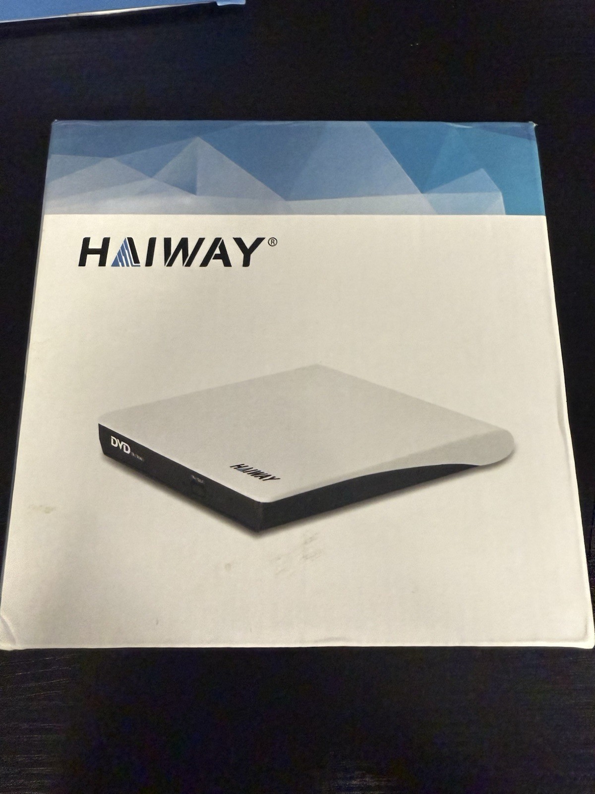 HAIWAY External DVD Drive USB CD DVD Reader Burner Portable White