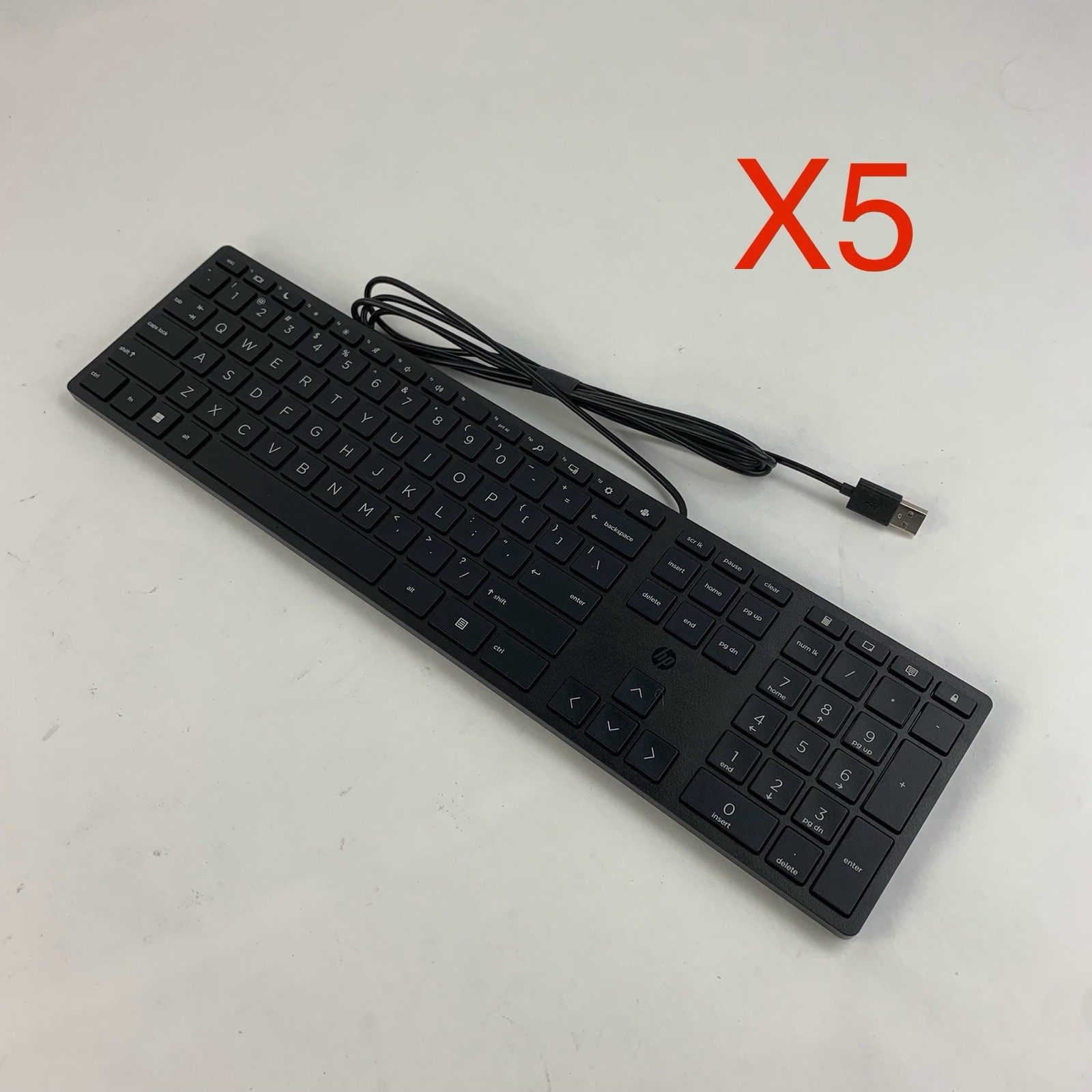 HP L969-001 Wired Desktop 320k & Halley USB Keyboard - Untested - Lot of 5