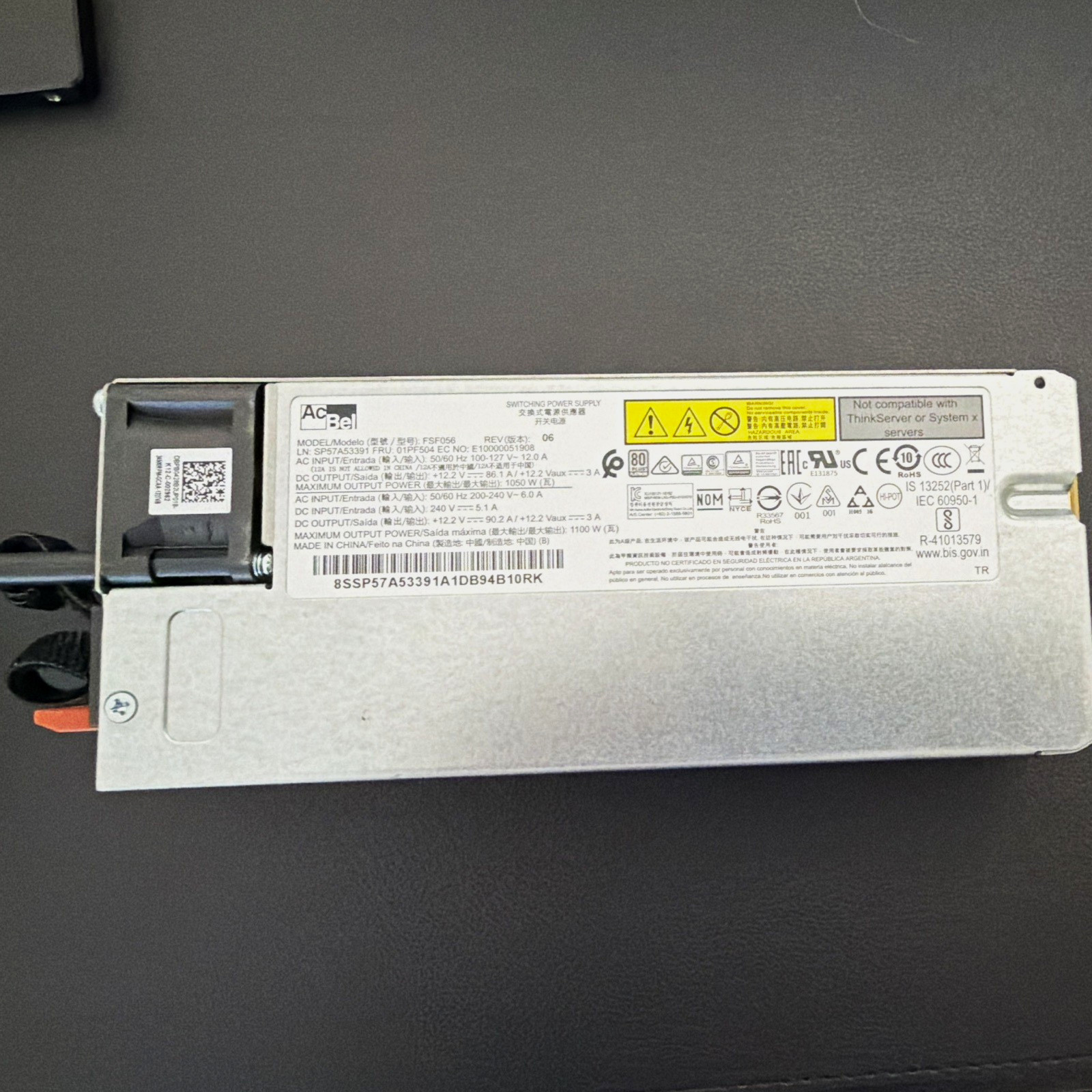 AcBel FSF056 1100W AC Switching Power Supply Module MPN SP57A53391