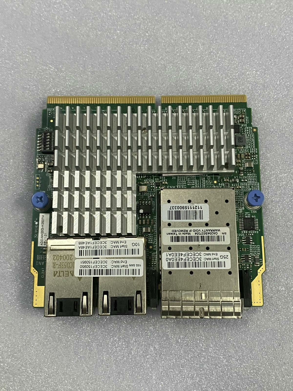 Supermicro AOC-MH25G-M2S2TM 25G SFP28 + 10G RJ45 SIOM Network Adapter