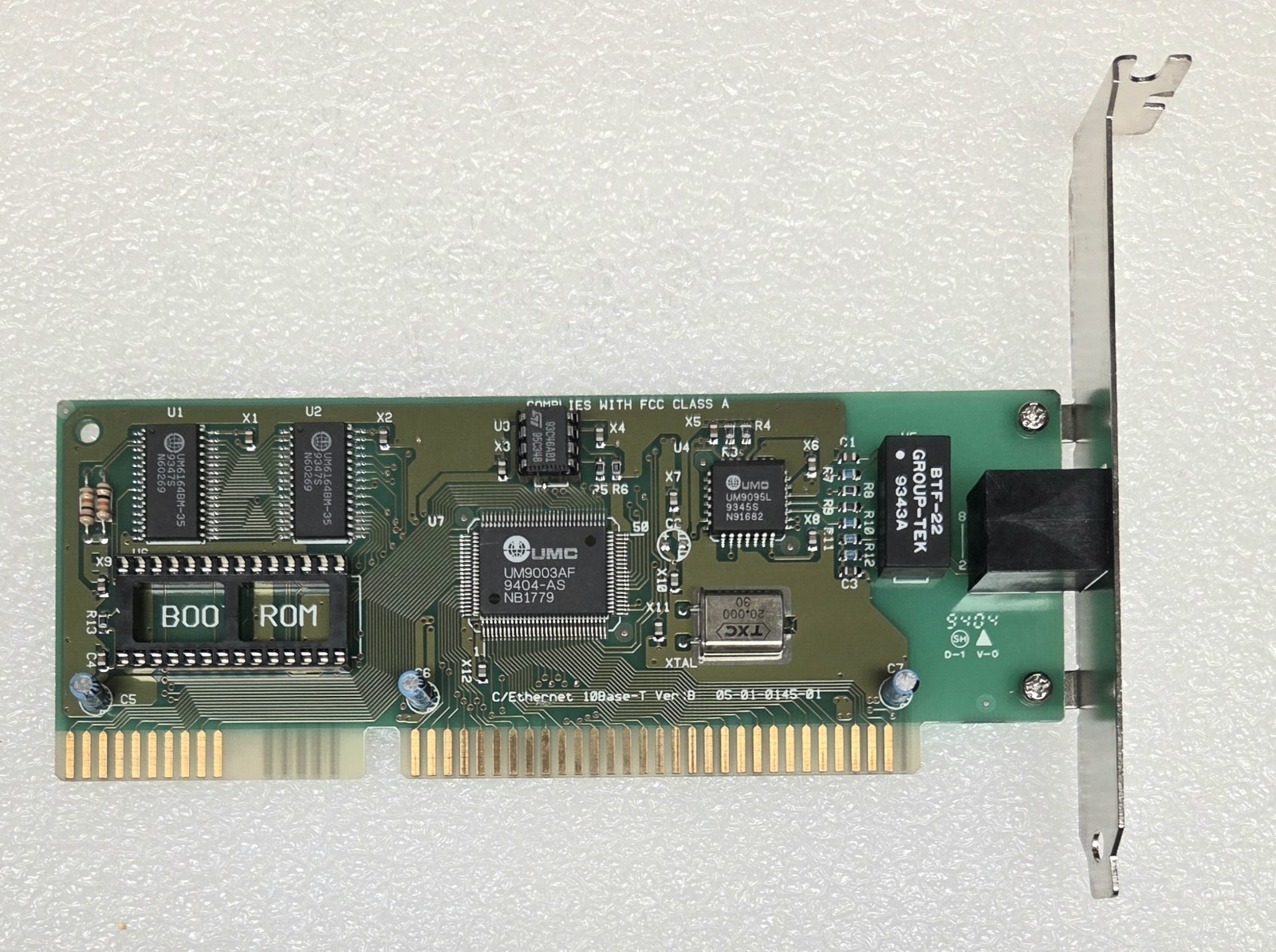 Cnet CN600Eplus 8/16BIT ISA 10Base-T RJ45 Network Card NE2000 w/UM9003AF Chipset
