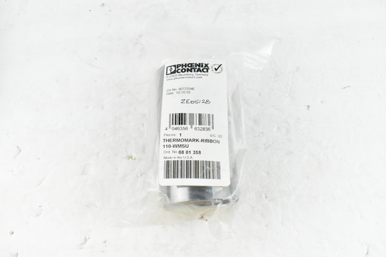 Phoenix Contact Thermomark Ribbon 110-WMSU 0801358