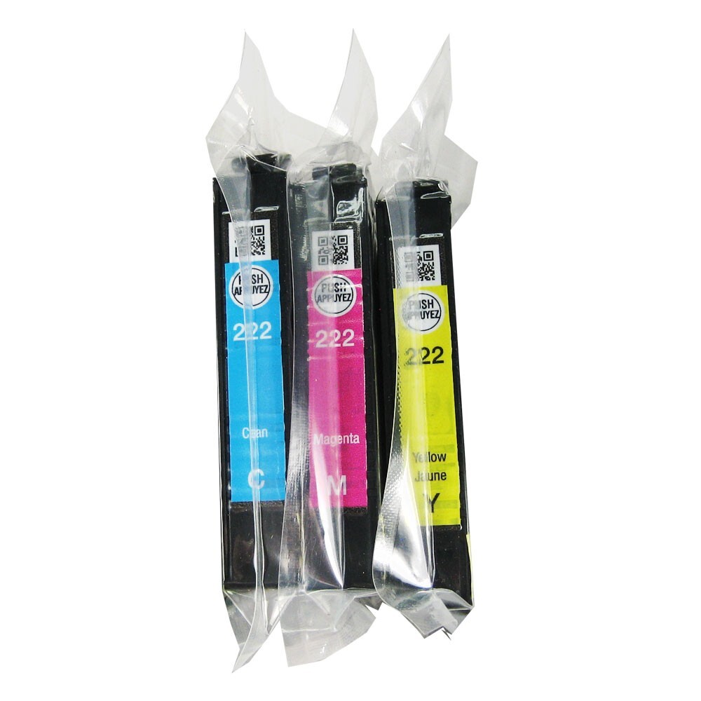 3PK Genuine Epson 222  Standard Color Ink Cartridges XP-5200 WF-2960
