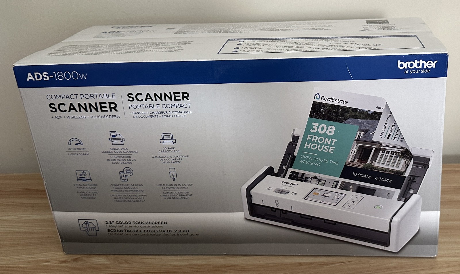 Brother ADS-1800W Wireless Compact Desktop Scanner