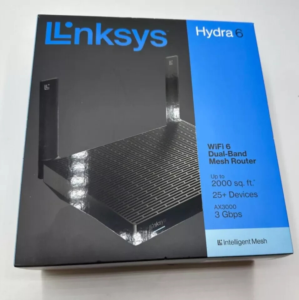 NEW Linksys Hydra 6 Wifi 6 Dual-Band Mesh Wireless Router AX3000 3Gbps