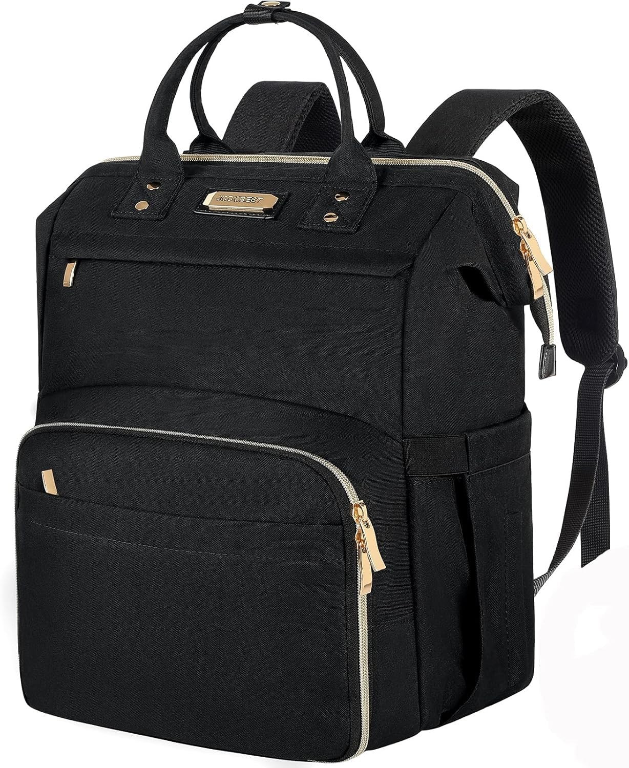 JCDOBEST Lunch Bag Backpack, Insulated Cooler Backpack 15.6 in, Black