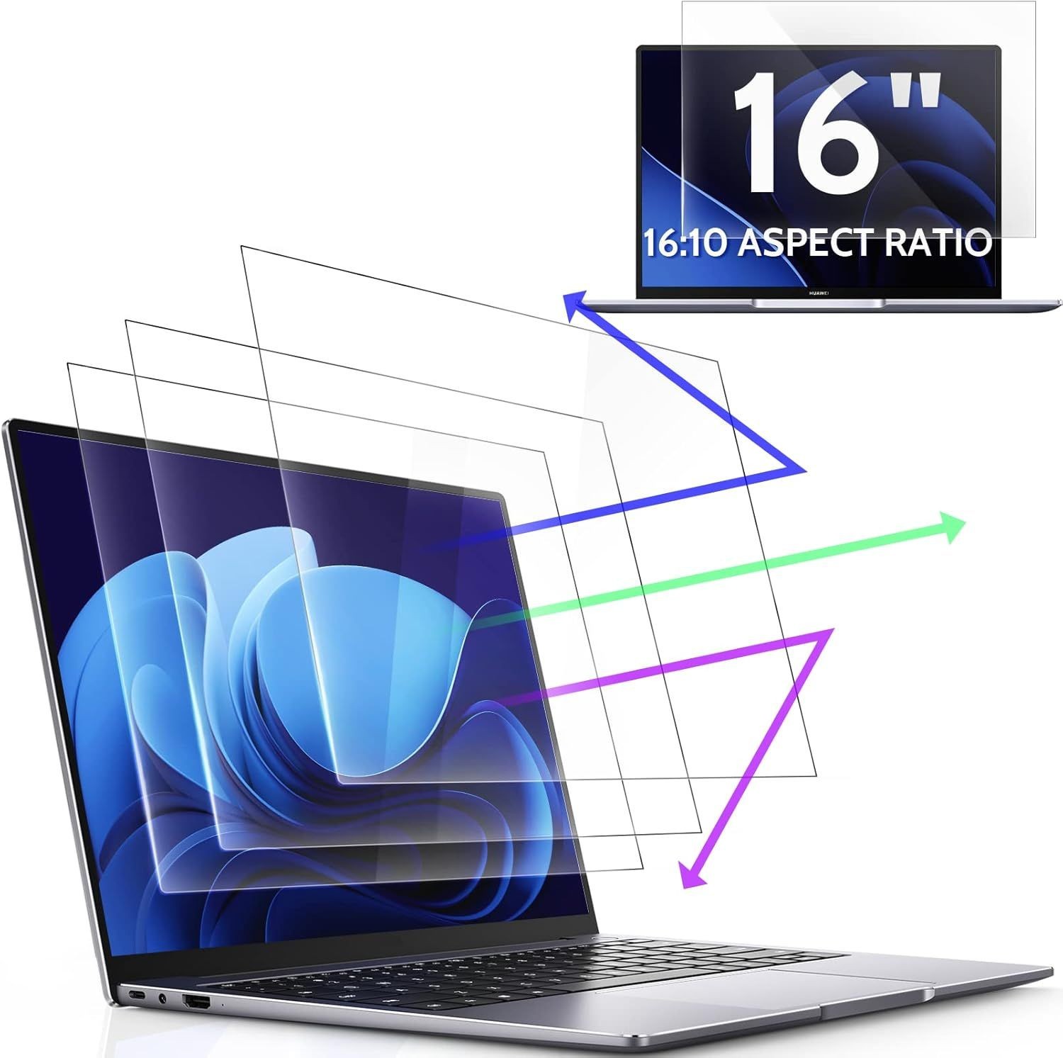 16 Inch Blue Light Blocking Screen Protector for Lenovo, HP, Dell, Acer, Asus La