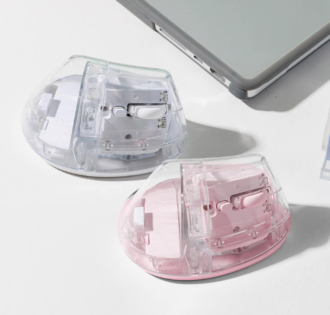 OVROOM Water Drop Vertical Mouse Transparent Wireless Bluetooth OV-WM01
