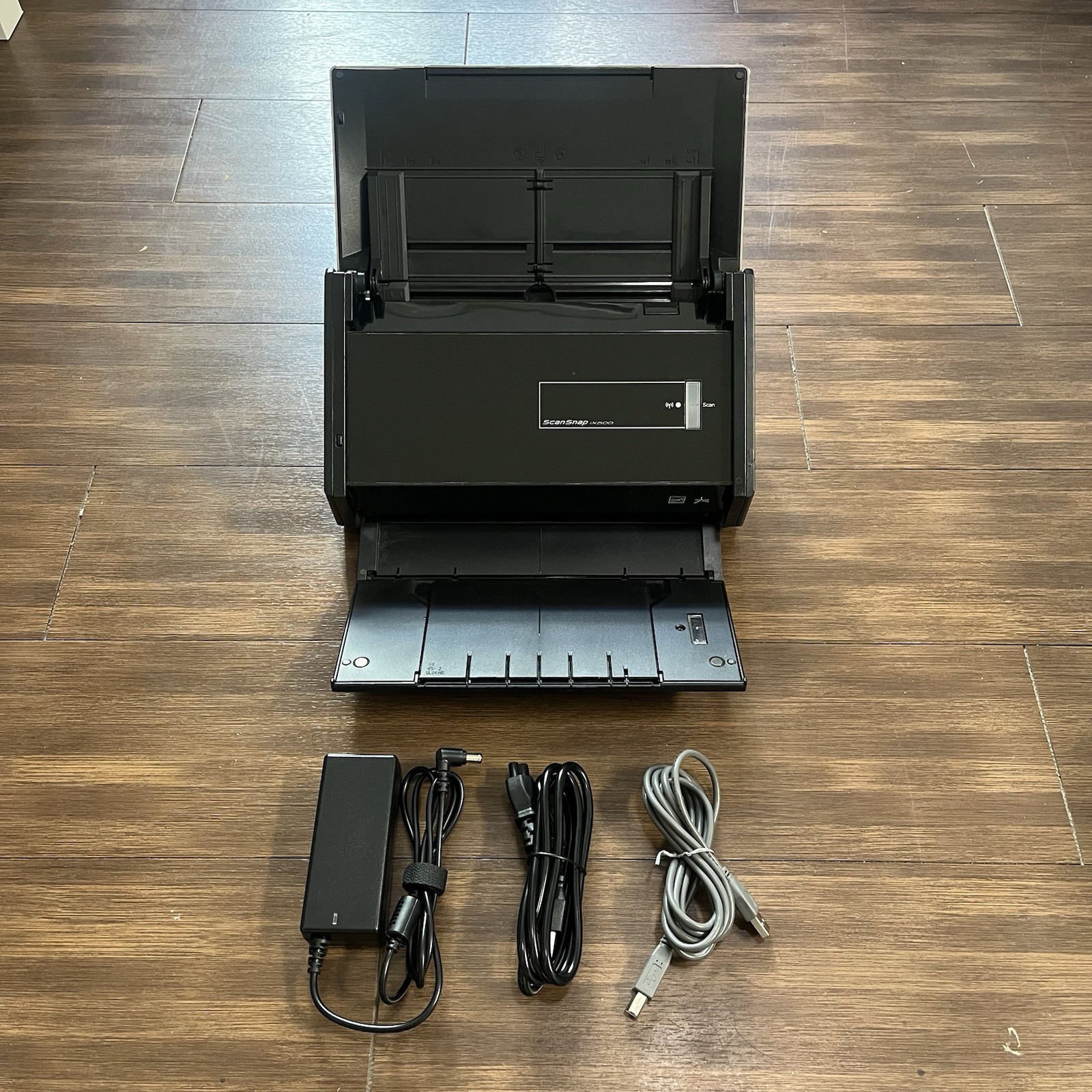 Fujitsu ScanSnap iX500 Scanner Tested WiFi & USB With Power Adapter And USB Cord