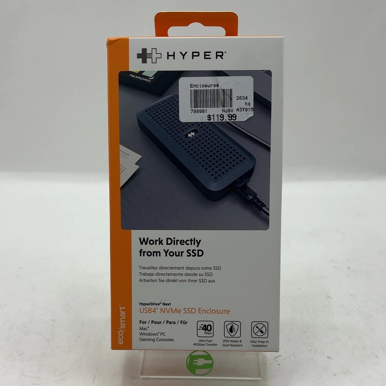 New Hyper USB4 NVMe SSD Enclosure Solid State Drive Enclosure HD5001