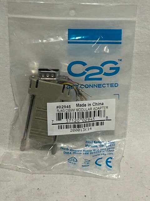 Lot of 15 RJ45 to DB9 Male Serial RS232 Modular Adapter - NEW - FAST SHIPPING