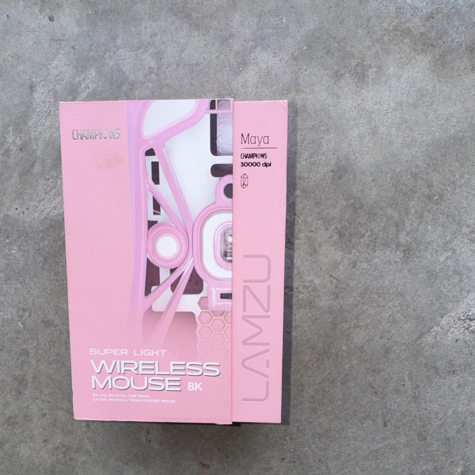 LAMZU Maya Super Light Gaming Mouse Wireless/Wired Optical 8K 30000 DPI Pink