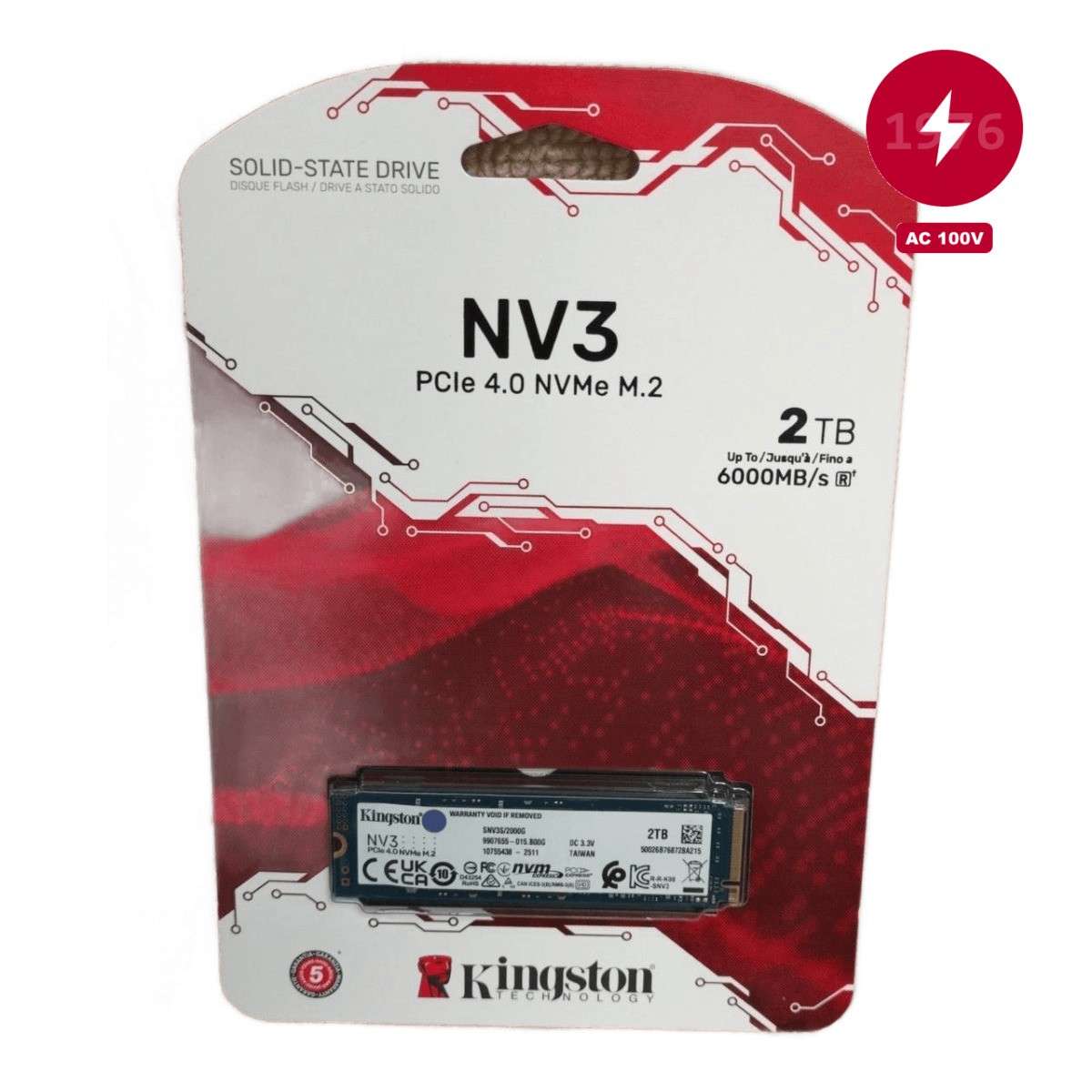 KINGSTON TECHNOLOGY SSD 2TB M.2 NVMe TYPE 2280 Internal Solid State Drive Used