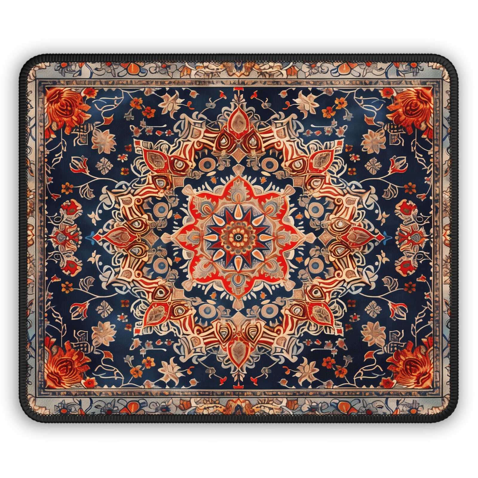 Beautiful Detailed Oriental Rug Design - Stitched Edge Premium Quality Mouse Pad