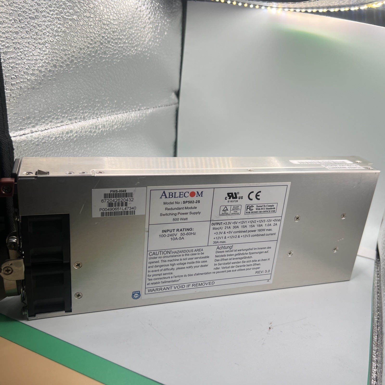 Ablecom Power Supply 500 WATT P/N SP502-2S PWS-0049 US SELLER