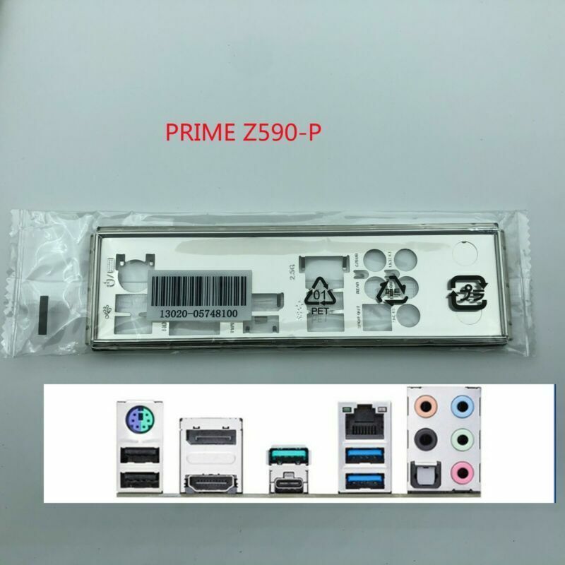 Original Shield I/O IO Rear Baffle Backplate For Asus PRIME Z590-P Motherboard