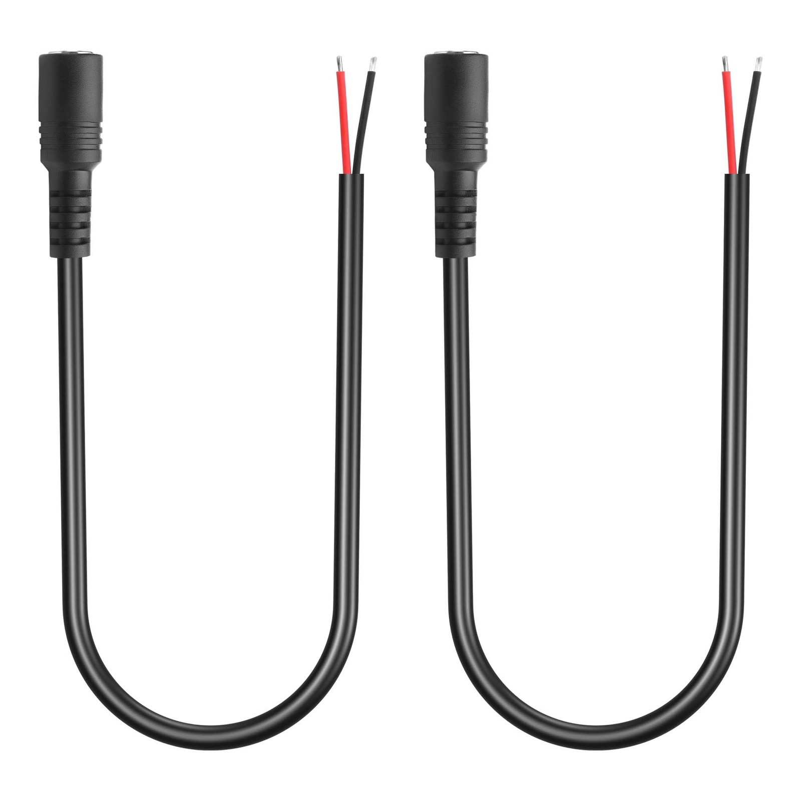 GINTOOYUN 2 Pack DC6330 Power Pigtails Cable 6.3x3.0mm Female Plug Jack to Ba...