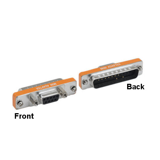 [x10] DB25 Male to DB9 Female AT Modem Mini Adapter Low Profile Shielded RS-232
